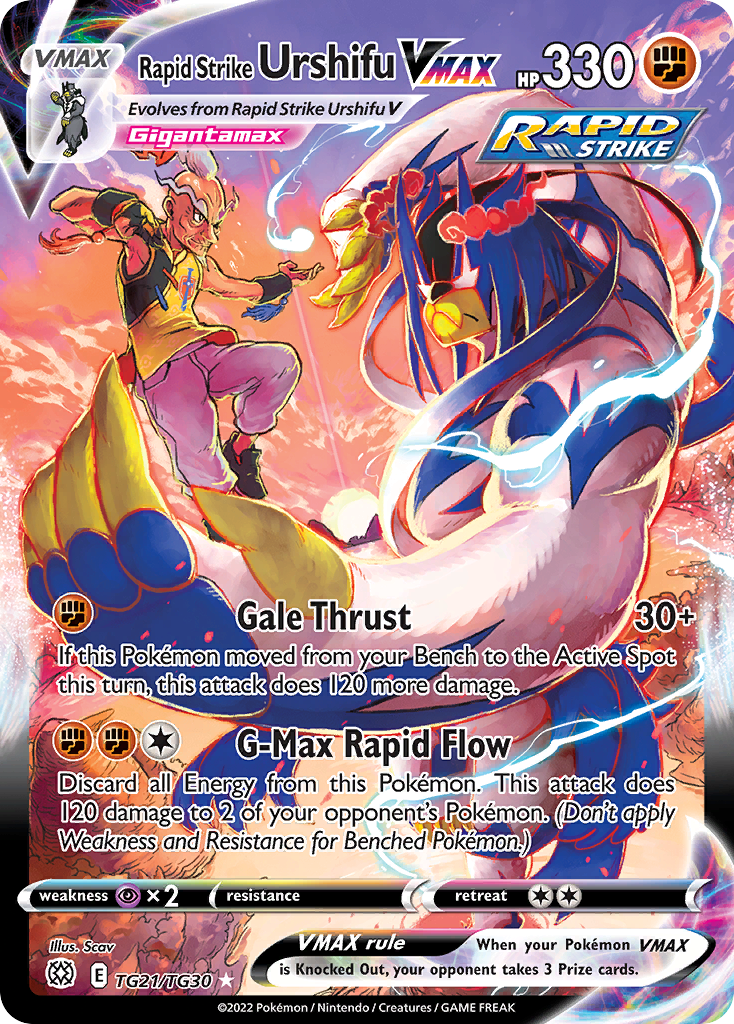 Rapid Strike Urshifu VMAX Brilliant Stars Pokemon Card Pikawiz