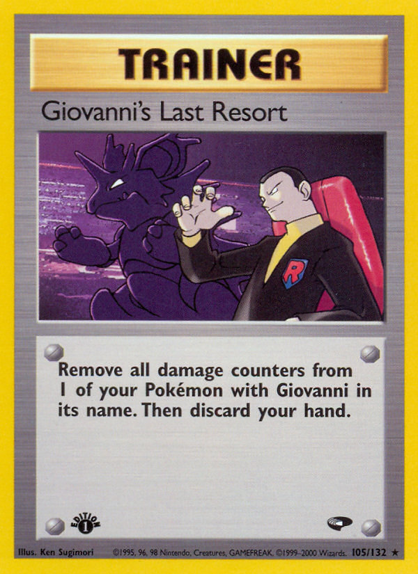 Giovanni s Last Resort Gym Challenge Pokemon Card Pikawiz