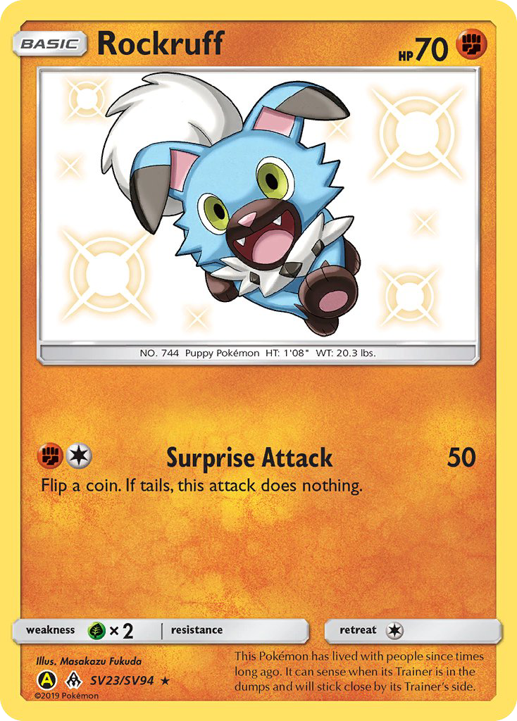 Shiny Lucario Hidden Fates Holo Rare Pokemon Card. SV22