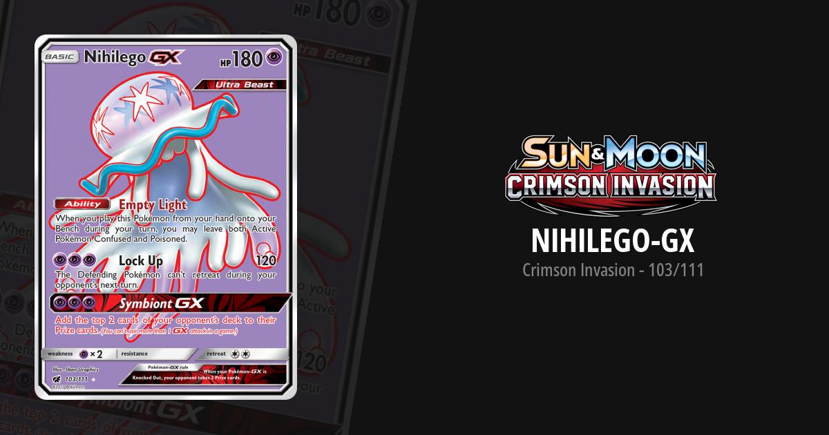 Pokemon Card - Sun & Moon Crimson Invasion 103/111 - NIHILEGO GX