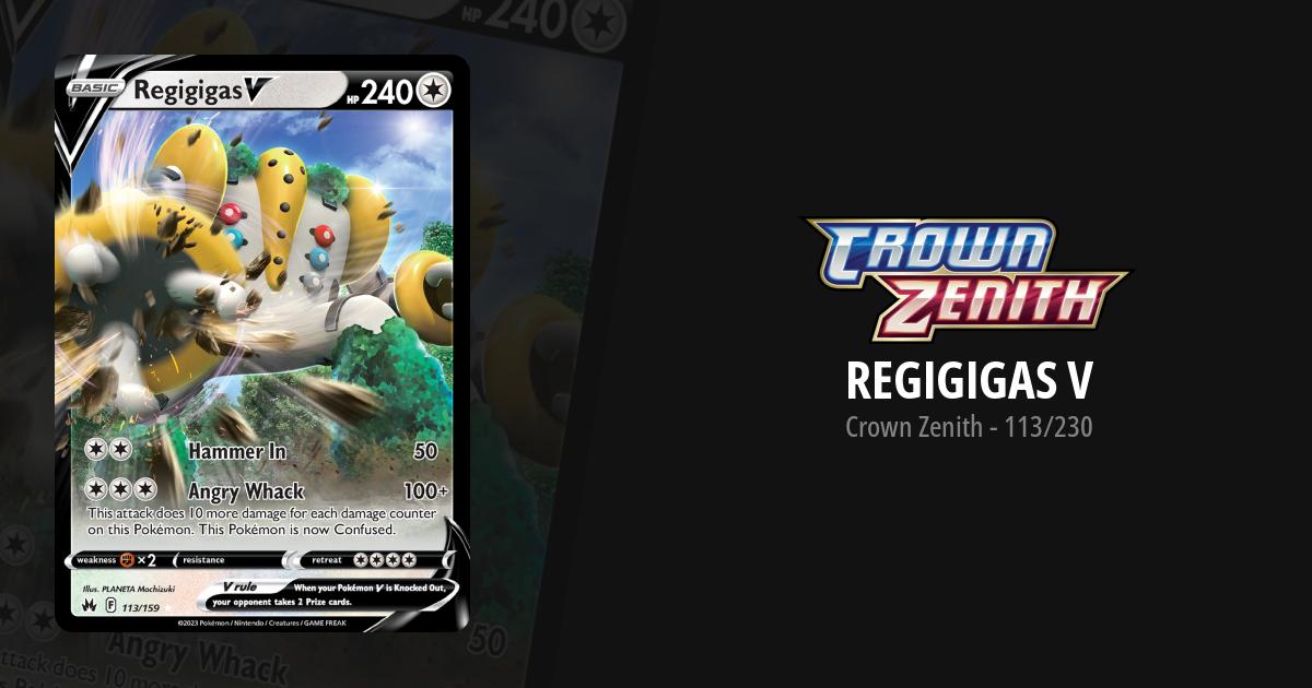 Regigigas V 113/159 Pokemon 2023 Full Art Crown Zenith