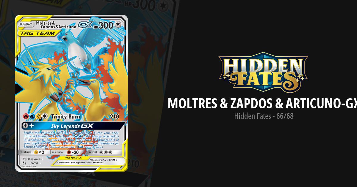 Moltres & Zapdos & Articuno Tag Team GX Full Art - 66/68 - Hidden