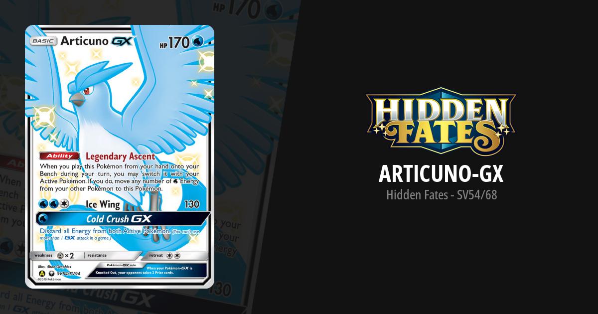 Pokemon TCG Articuno GX SV54/SV94 Hidden Fates Set Shiny