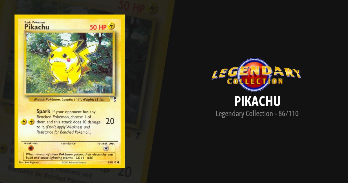 Pokemon Legendary Collection Reverse Holo Foil Pikachu 86/110 PSA 9