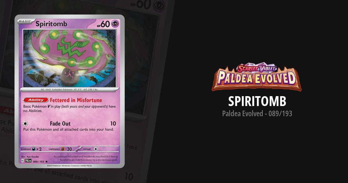 Pokemon TCG - Spiritomb - 089/193 Holo Scarlet & Violet: Paldea Evolved