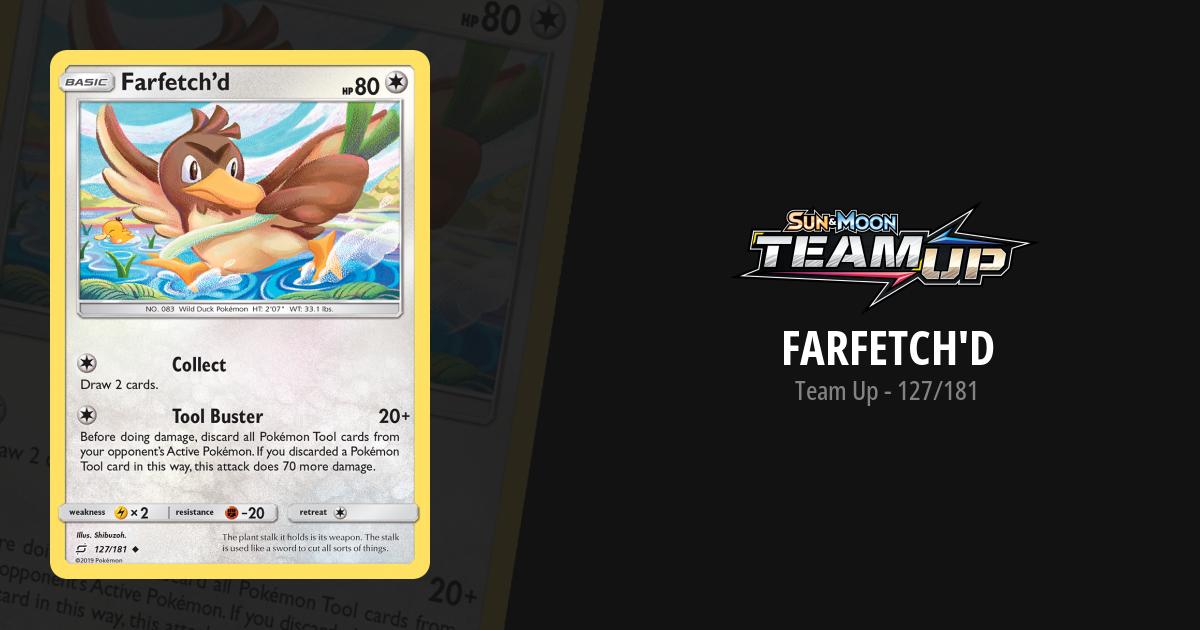 Card Farfetch'd 127/181 da coleção Team Up